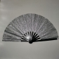 Glitter Kung Fu Fan 33cm Bamboo Bone Fan Wholesale Scallion Powder Fan Large Folding Cloth Fan