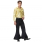 Halloween cos men's retro 80s bell bottoms rock music bar hip hop gold sequins costume