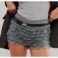 European and American sexy beach hot pants ruffled wave solid color Lolita low waist shorts skirt pants women