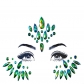 European and American fashion facejewels face stickers diamond rhinestone face stickers chest stickers set cyan series green face stickers diamond