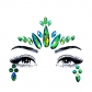 European and American fashion facejewels face stickers diamond rhinestone face stickers chest stickers set cyan series green face stickers diamond