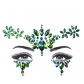 European and American fashion facejewels face stickers diamond rhinestone face stickers chest stickers set cyan series green face stickers diamond