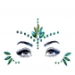 European and American fashion facejewels face stickers diamond rhinestone face stickers chest stickers set cyan series green face stickers diamond