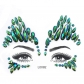 European and American fashion facejewels face stickers diamond rhinestone face stickers chest stickers set cyan series green face stickers diamond