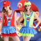 Halloween masquerade costume annual party Mario clothes cosplay Super Mario costume