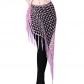 Hollow mesh sequin hip scarf Fishnet large triangle scarf waist chain belly dance hip scarf Beaded decorative waist scarf shawl