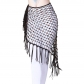 Hollow mesh sequin hip scarf Fishnet large triangle scarf waist chain belly dance hip scarf Beaded decorative waist scarf shawl