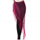 Hollow mesh sequin hip scarf Fishnet large triangle scarf waist chain belly dance hip scarf Beaded decorative waist scarf shawl