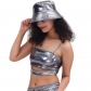 European and American sweet girl sequined women's clothing metallic camisole music festival party event performance clothing tops for women