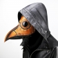 Halloween steampunk plague bird beak masquerade party mask black hood female