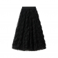 High-grade pleated skirt for women, new spring style, high waist, slim, medium and long A-line, large swing gauze skirt