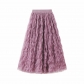 High-grade pleated skirt for women, new spring style, high waist, slim, medium and long A-line, large swing gauze skirt