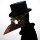 Halloween steampunk plague bird beak masquerade party mask black hood female