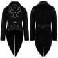 2025 European and American new Halloween tuxedo medieval retro clothing mid-length punk men's coat