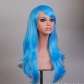 70CM long curly hair air curl high temperature silk multi-color curly hair COS anime wig now in stock