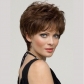 European and American fashion ladies short curly brown slightly curly full head wig