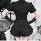 Dark Gothic Steampunk Pumpkin Pants 2025 New Individual Street Punk Shorts for Women