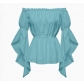 New Spring/Summer Women's Renaissance Shirts Ruffle Sleeve Off-The-Shoulder Ruffle Shirt Country Tops