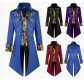 New European and American men's medieval retro clothing men's mid-length punk retro tuxedo men