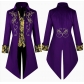 New European and American men's medieval retro clothing men's mid-length punk retro tuxedo men