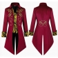 New European and American men's medieval retro clothing men's mid-length punk retro tuxedo men