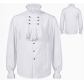 New European and American men's pleated shirt medieval clothing steampunk Victorian top inner wear