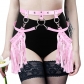 European and American trendy sexy fashion leather body chain set leather tassel belt belt integrated strap