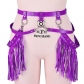 European and American trendy sexy fashion leather body chain set leather tassel belt belt integrated strap