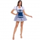 Germany 2025 Oktoberfest Costume Scottish COS Beer Costume Girl Plaid Dress Maid Costume