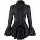 Medieval stand collar trumpet sleeve shirt cosplay costume Victorian costume court gothic lace top