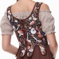 New double shoulder strap adjustable corset top for women French oil painting adjustable palace body shaper