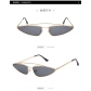 New European and American concave retro ultra-small frame triangle glasses sunglasses Internet celebrity same cat-eye sunglasses