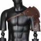 Hot sale combat knight armor shoulder armor shrug hood cape belt PU leather chest strap shoulder