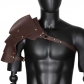 Hot sale combat knight armor shoulder armor shrug hood cape belt PU leather chest strap shoulder