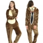 Flannel cartoon animal one-piece pajamas chipmunk