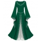 2025 New European and American Medieval Retro Lace Dress Gothic Trumpet Sleeve Dress Stage Performance Clothes