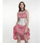 New European and American Halloween dark Gothic lace suspenders sexy dress Desirable and fairy drawstring skirt for women